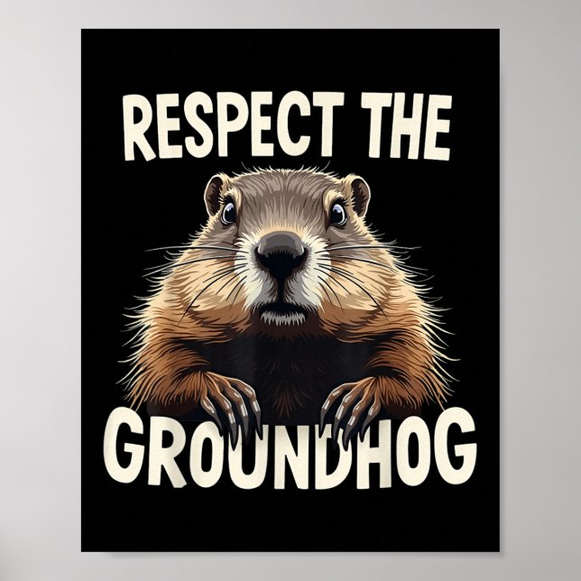 Respektera Groundhog Celebrate Groundhog Day Anim Poster (Framsidan)