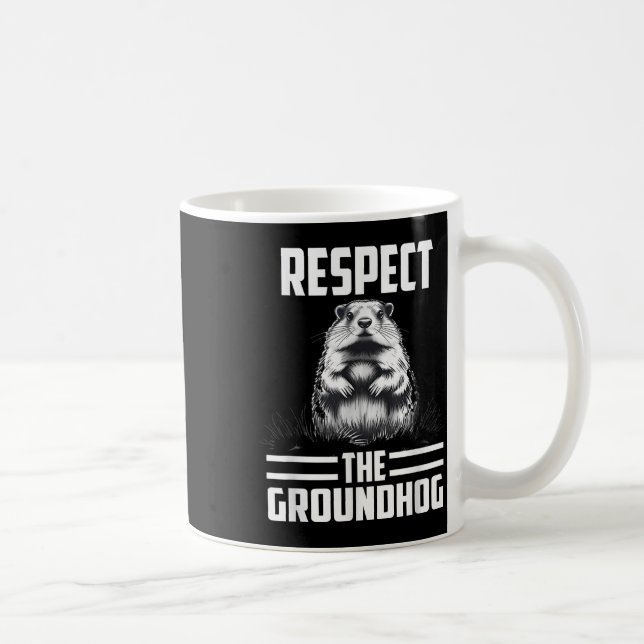 Respektera Groundhog Celebrate Groundhog Day Kaffemugg (Höger)