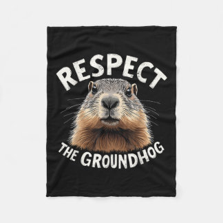 Respektera Groundhog Celebrate Groundhog Day med Fleecefilt