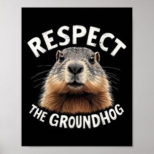 Respektera Groundhog Celebrate Groundhog Day med Poster