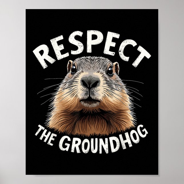 Respektera Groundhog Celebrate Groundhog Day med Poster (Framsidan)