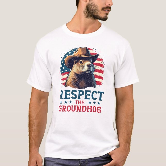 Respektera Groundhog - Cowboyvibes T Shirt (Framsida)
