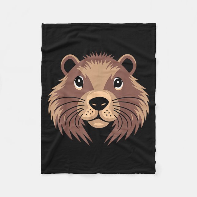 Respektera Groundhog Day Ground Hog Djur Kostym Fleecefilt (Framsidan)