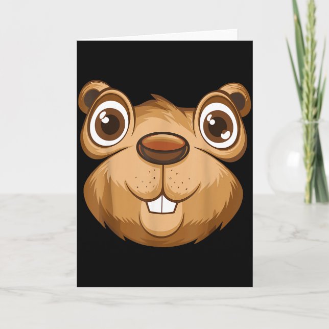 Respektera Groundhog Day Ground Hog Djur Kostym Kort (Framsida)