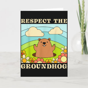 Respektera Groundhog Day Män Kvinnor Djur Retro 6 Kort