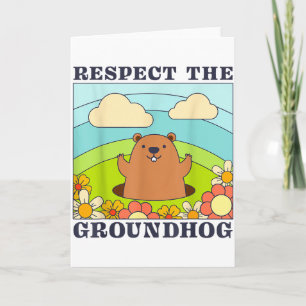 Respektera Groundhog Day Män Kvinnor Djur Retro 6 Kort