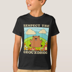 Respektera Groundhog Day Män Kvinnor Djur Retro 6 T Shirt