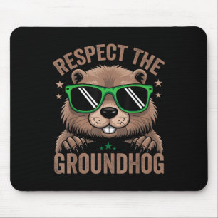 Respektera Groundhog Flagga Usa Woodchuck Ground H Musmatta