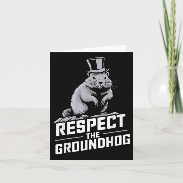 Respektera Groundhog Ground Hog Day _2 Kort (Framsida)