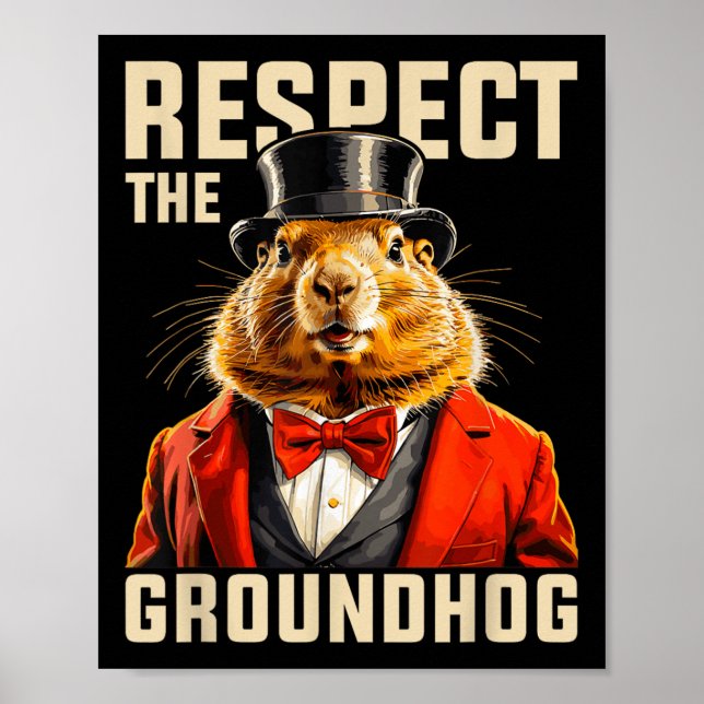 Respektera Groundhog Ground Hog Day Manar Women Ho Poster (Framsidan)