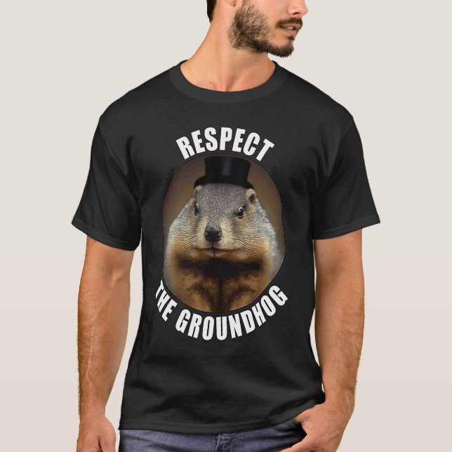 Respektera Groundhog Groundhogs Day 2023 i A TO T Shirt (Framsida)
