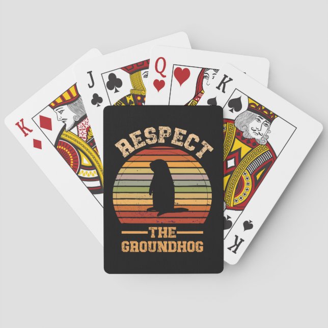 Respektera Groundhog-Helgdag Casinokort (Baksidan)