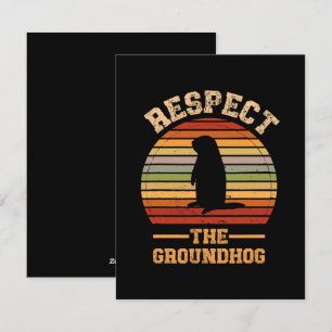 Respektera Groundhog-Helgdag Julkort