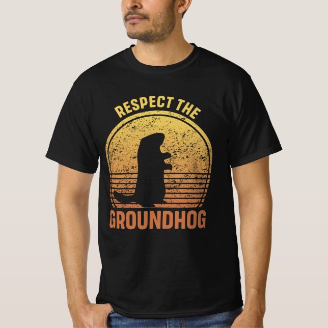 Respektera Groundhog Lundhog-dagen T Shirt (Framsida)