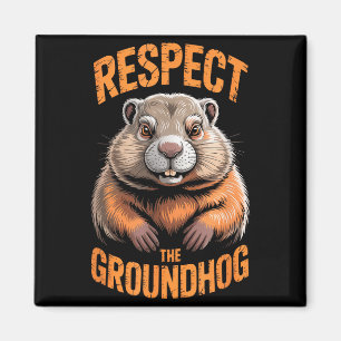 Respektera Groundhog Punxsutawney Phil Rolig Holi Magnet
