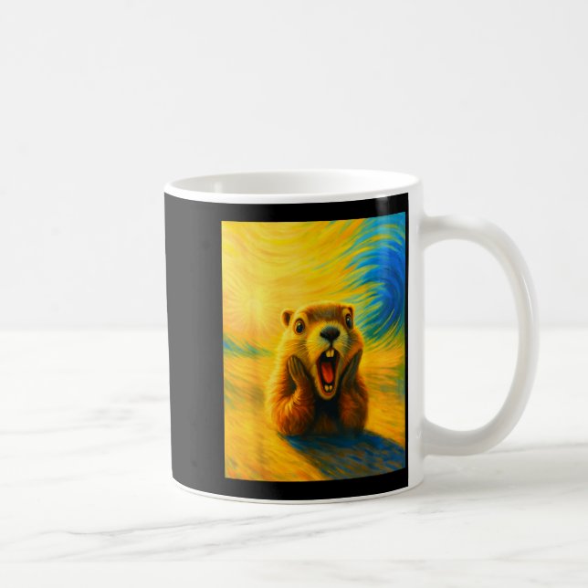 Respektera Groundhog Roliga Trägnagare Söta Barn P Kaffemugg (Höger)