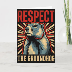 Respektera Groundhog Vintage Politisk Stil Affisch Kort