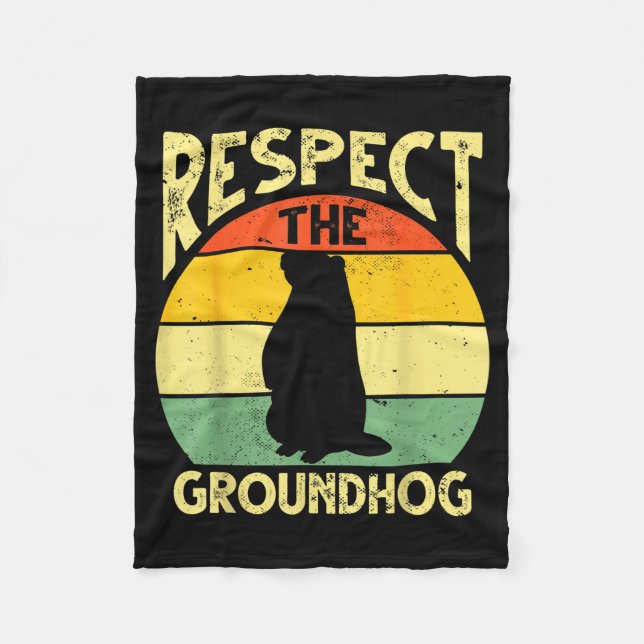 Respektera Groundhog Woodchuck Design Ground Hog  Fleecefilt (Framsidan)