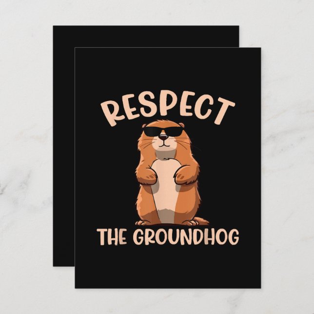 Respektera Groundhog-Woodchuck Groundhog-dagen Julkort (Fram/baksida)