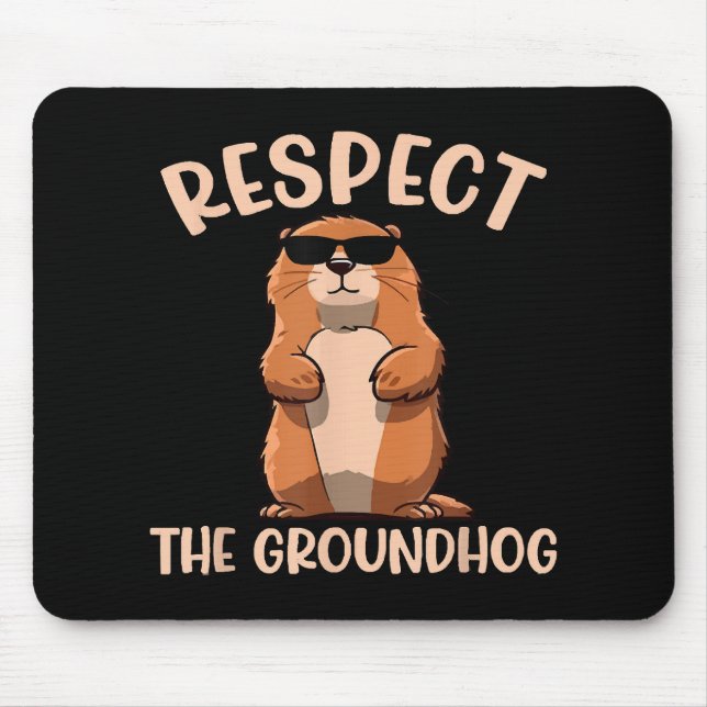 Respektera Groundhog-Woodchuck Groundhog-dagen Musmatta (Framsidan)