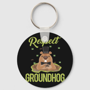 Respektera Groundhog Woodchuck Photo Groundhog Day Nyckelring