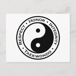 Respektera heder Integrity Taekwondo Vykort