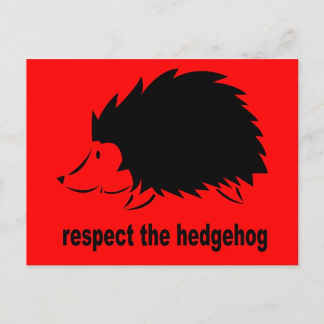 Respektera Hedgehog Vykort (Framsida)