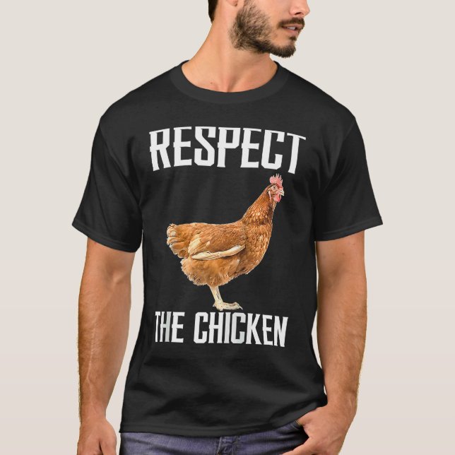 Respektera hönsgårdsdjuret för Chicken Raglan T Shirt (Framsida)