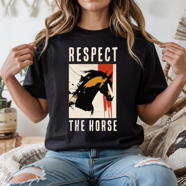 RESPEKTERA HORSE T-Shirt (RESPECT THE HORSE T-shirt, with a beautiful horse art print)