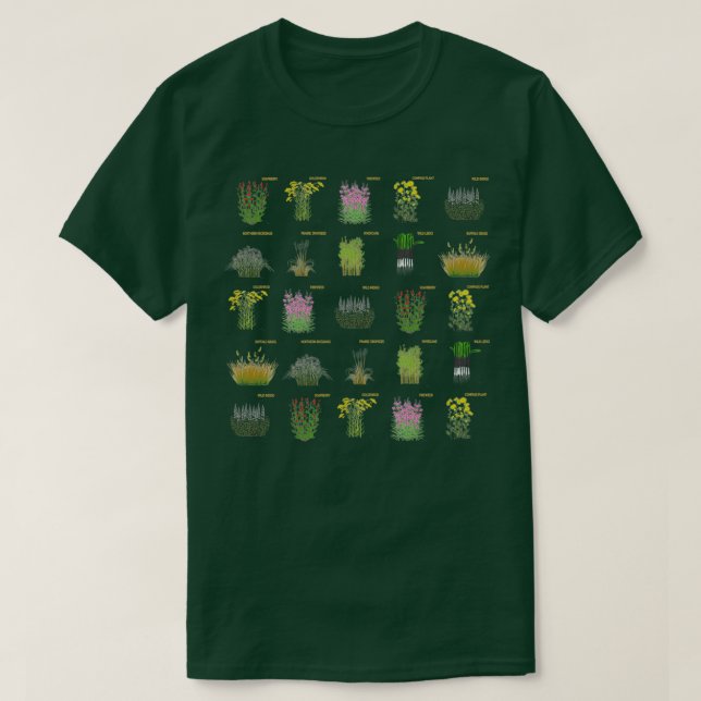 Respektera inhemska växter vid indigo  t shirt (Design framsida)
