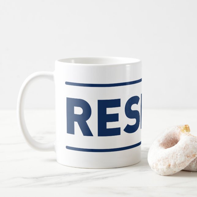 respektera kaffemugg (Med munk)