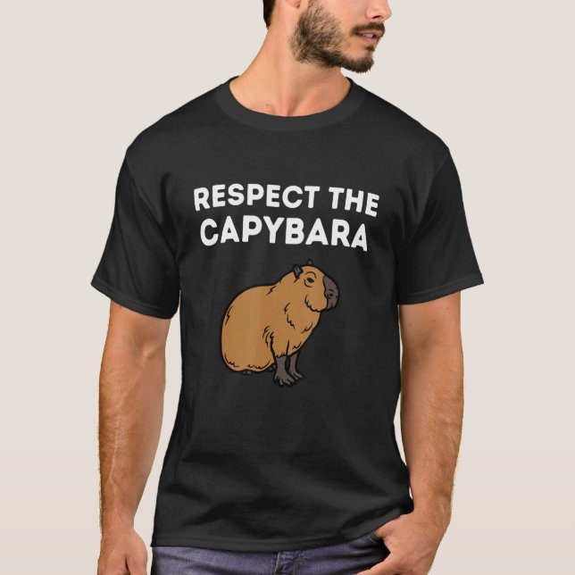 Respektera kapybara Capybara-erpekten T Shirt (Framsida)