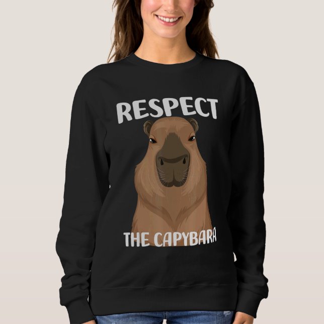 Respektera kapybara pet meme Nutria Brown för Ki T Shirt (Framsida)