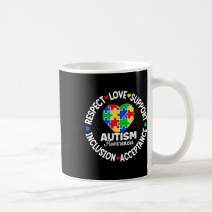 Respektera Kärlek Stöd Autismdagen Kaffemugg
