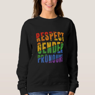 Respektera Könspronomen Bisexuell Regnbåge Stolt G T Shirt