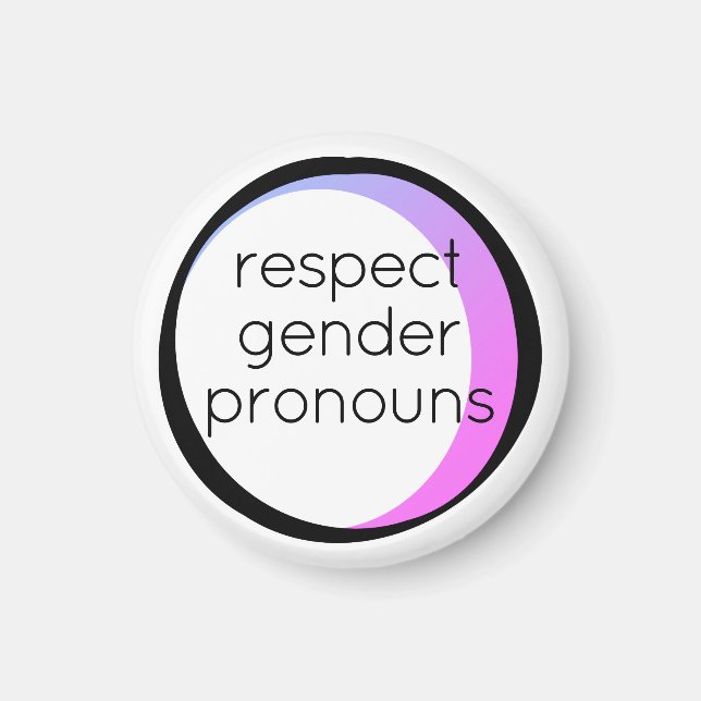 respektera könspronomen magnet (Framsidan)