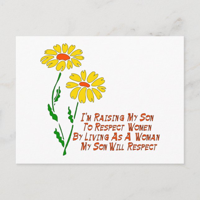 Respektera kvinnor vykort (Framsida)