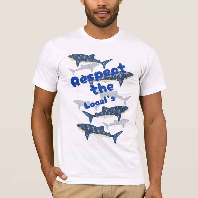 RESPEKTERA LÅSEN, SHARKS FAMILJEVÄNDNING NÄRA T SHIRT (Framsida)