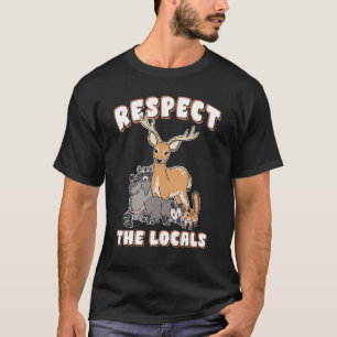 Respektera Locals Hjort Racoon Possum Squirrel Wil T Shirt