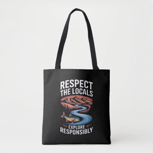 Respektera Lokala Fisk Ocean Rädda Planeten  Tygkasse (Framsida)