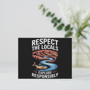 Respektera Lokala Fiskar Ocean Rädda Planeten Vykort