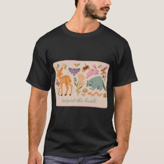 Respektera lokalbefolkningen retro roligt t shirt