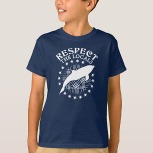 Respektera lokalerna - notan för delfiner Älskare T Shirt