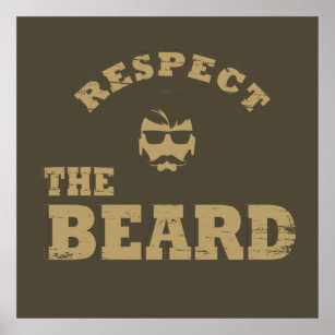 respektera mannen med skägg poster