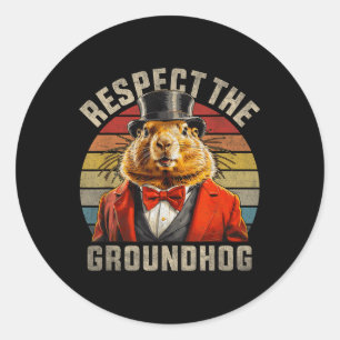 Respektera markväxten för växthus Retro Sunset Gro Runt Klistermärke