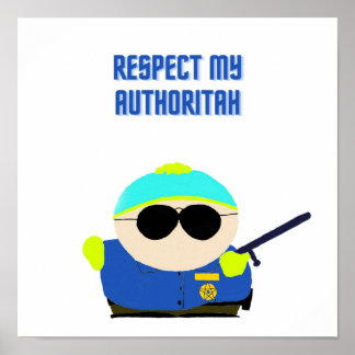 Respektera min auktoritah poster