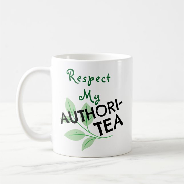 Respektera mina AUTOMATISKA MYNDIGHETER Kaffemugg (Vänster)
