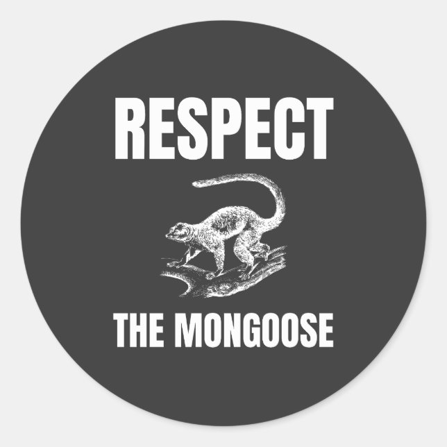 Respektera mongossen runt klistermärke (Framsida)