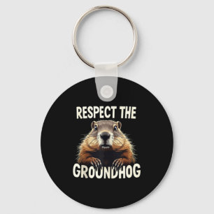 Respektera Murmeldagen Fira Groundhog Day Anim Nyckelring