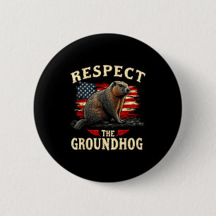 Respektera Murmeldagen Glad Ground-hog Day _1 Knapp